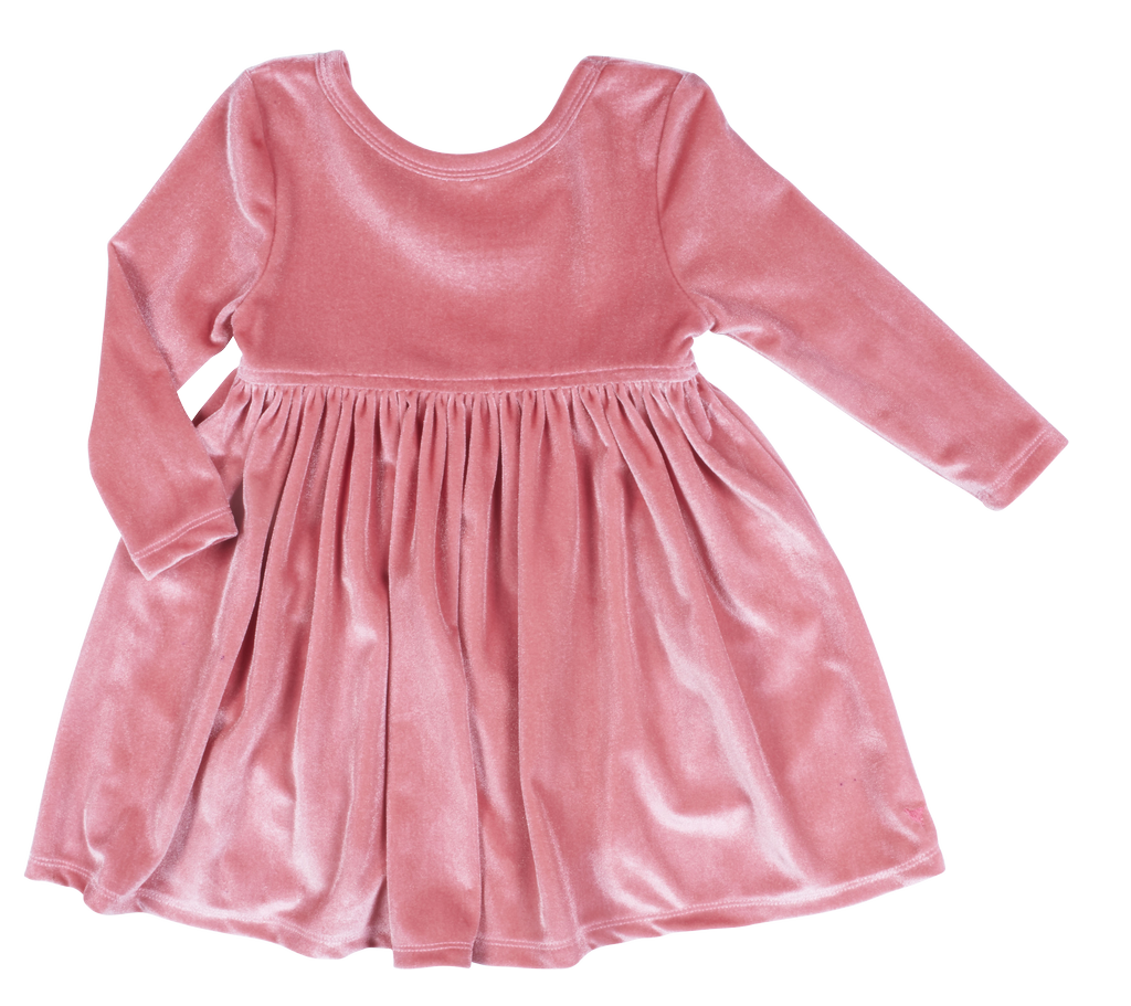 pink velour dress