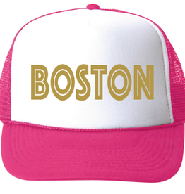 bubu Boston Baseball Hat-Gold Foil