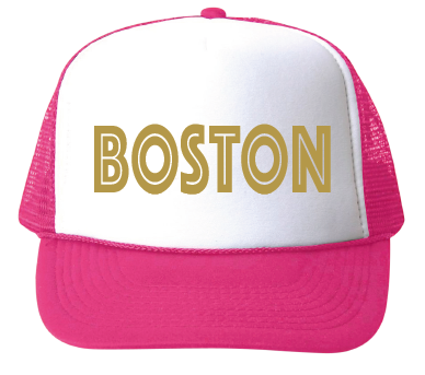 bubu Boston Baseball Hat-Gold Foil