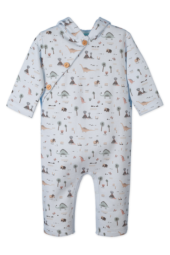 Feather Baby Feather Baby Dinosaurs Fleece Hoody Romper