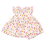 kissy kissy Kissy Kissy Prismatic Pineapples Dress with Diaper Cover