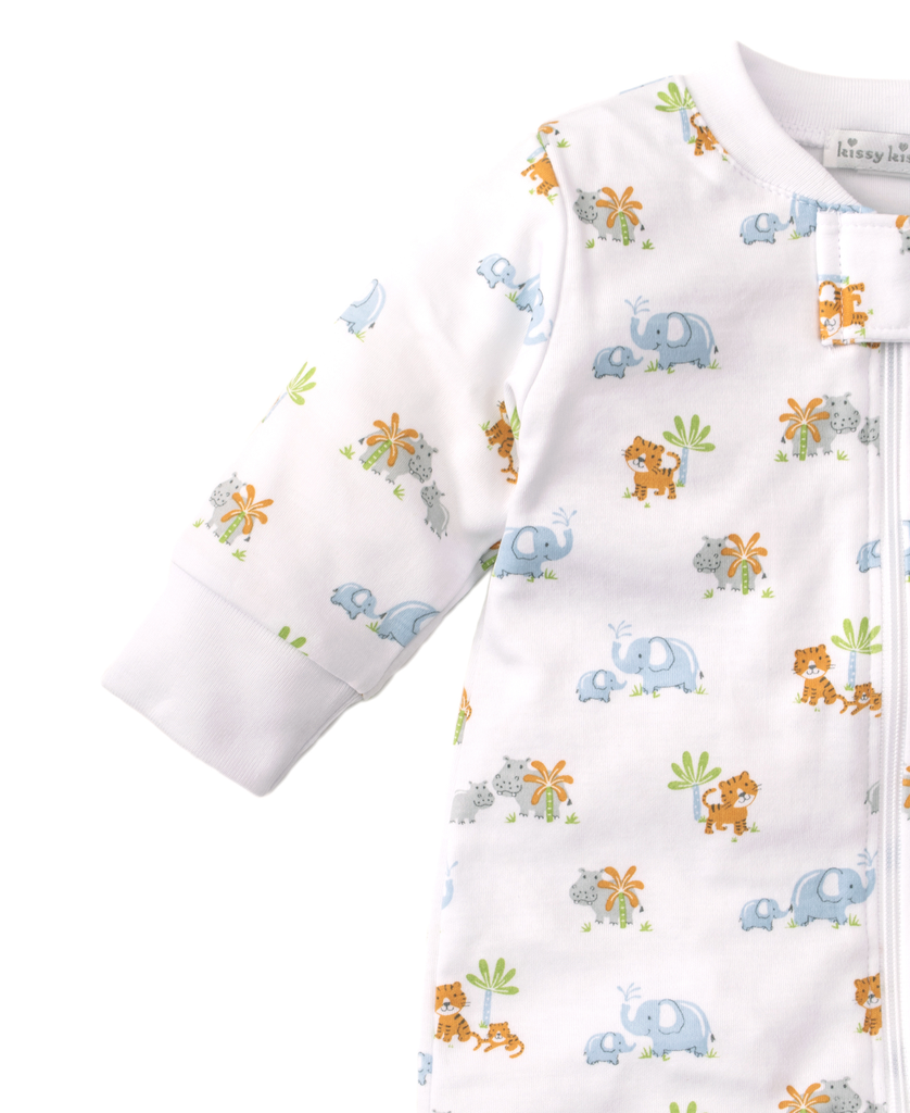 kissy kissy Kissy Kissy Safari Siblings Footie with Zipper *more colors*