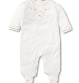 kissy kissy Kissy Kissy Premier Daisy Swag Footie with Hand Embroidery