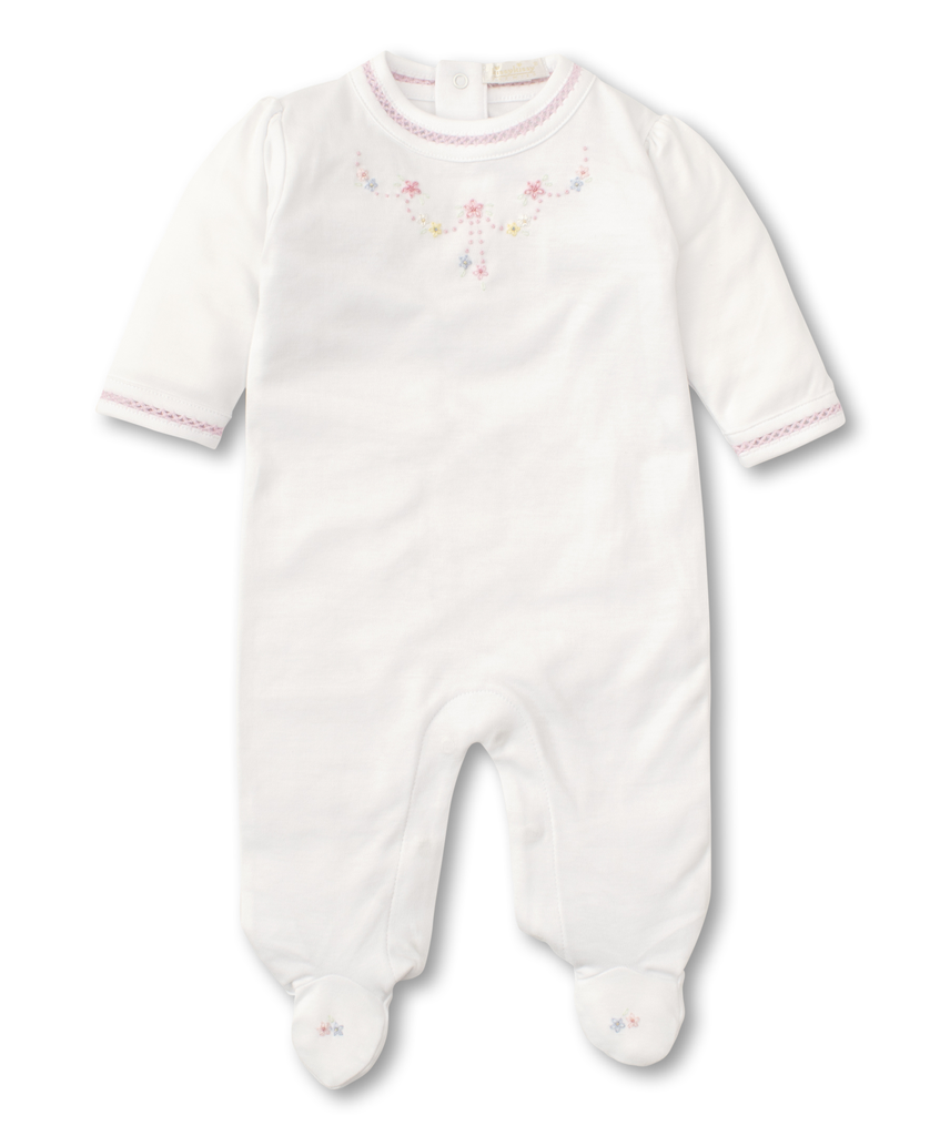 kissy kissy Kissy Kissy Premier Daisy Swag Footie with Hand Embroidery