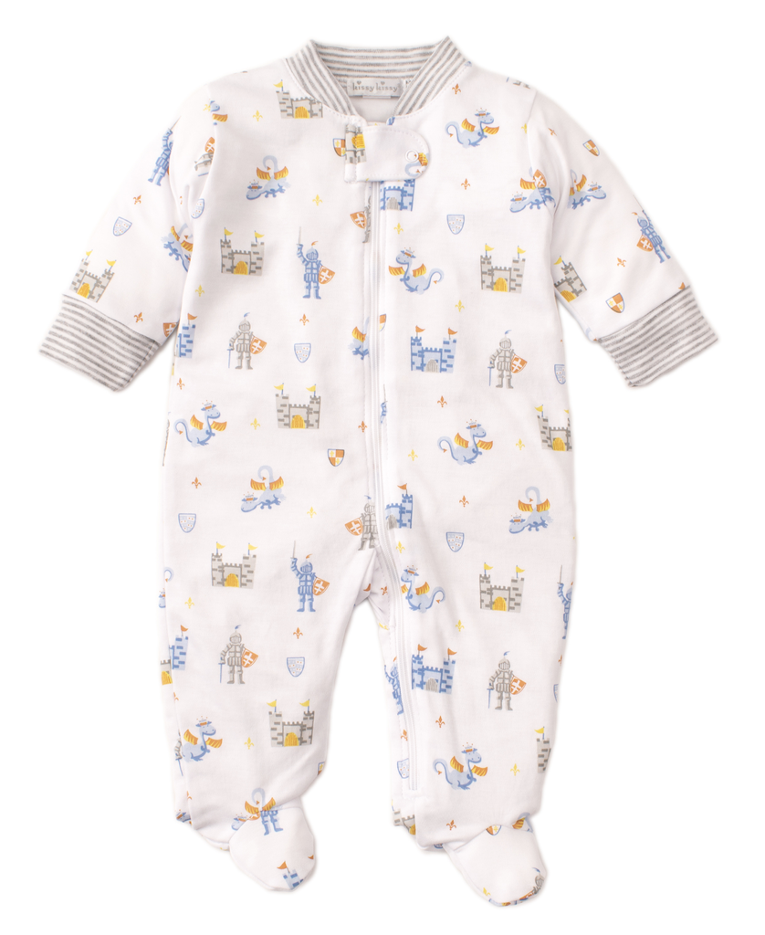 kissy kissy Kissy Kissy Dragon Castle Footie with Zipper