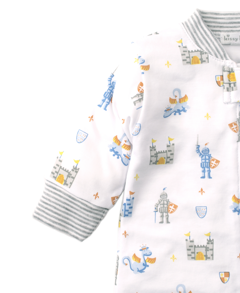 kissy kissy Kissy Kissy Dragon Castle Footie with Zipper