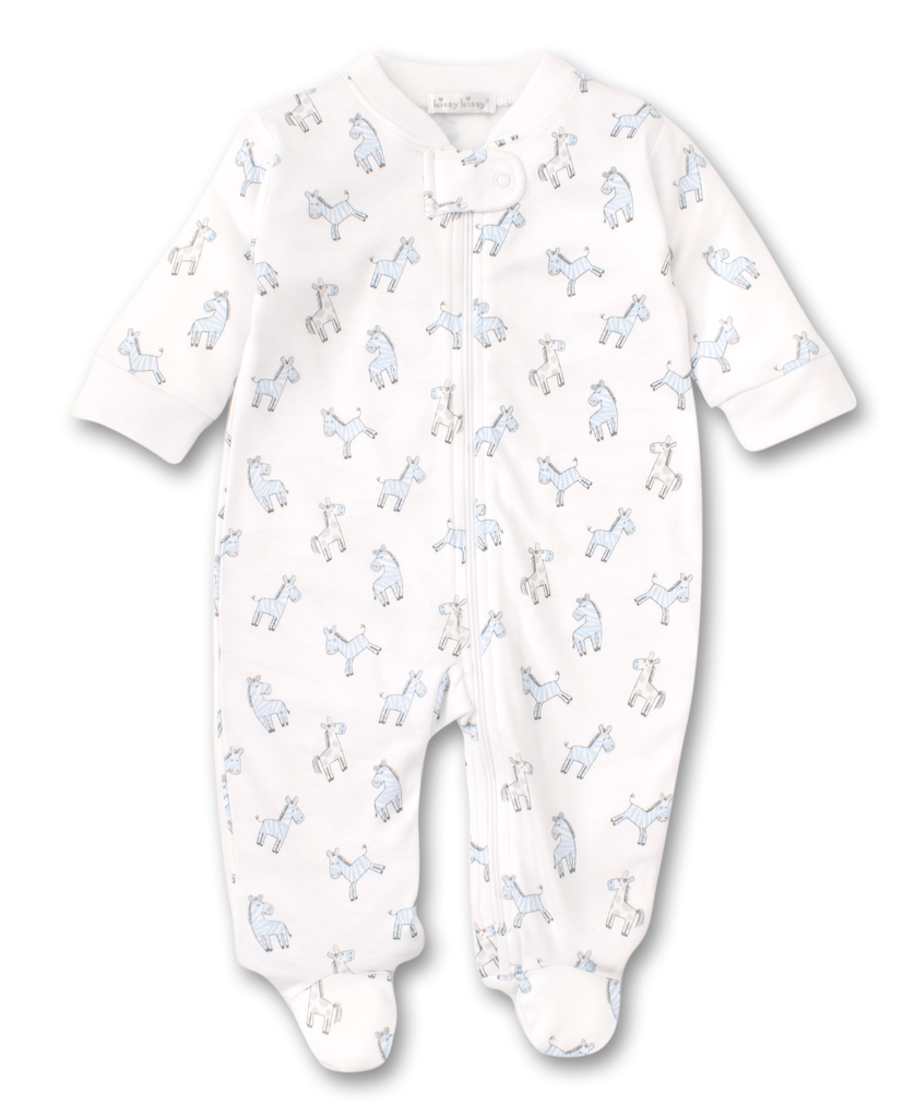 kissy kissy Kissy Kissy Zebra ZZZs Footie with Zipper *more colors*