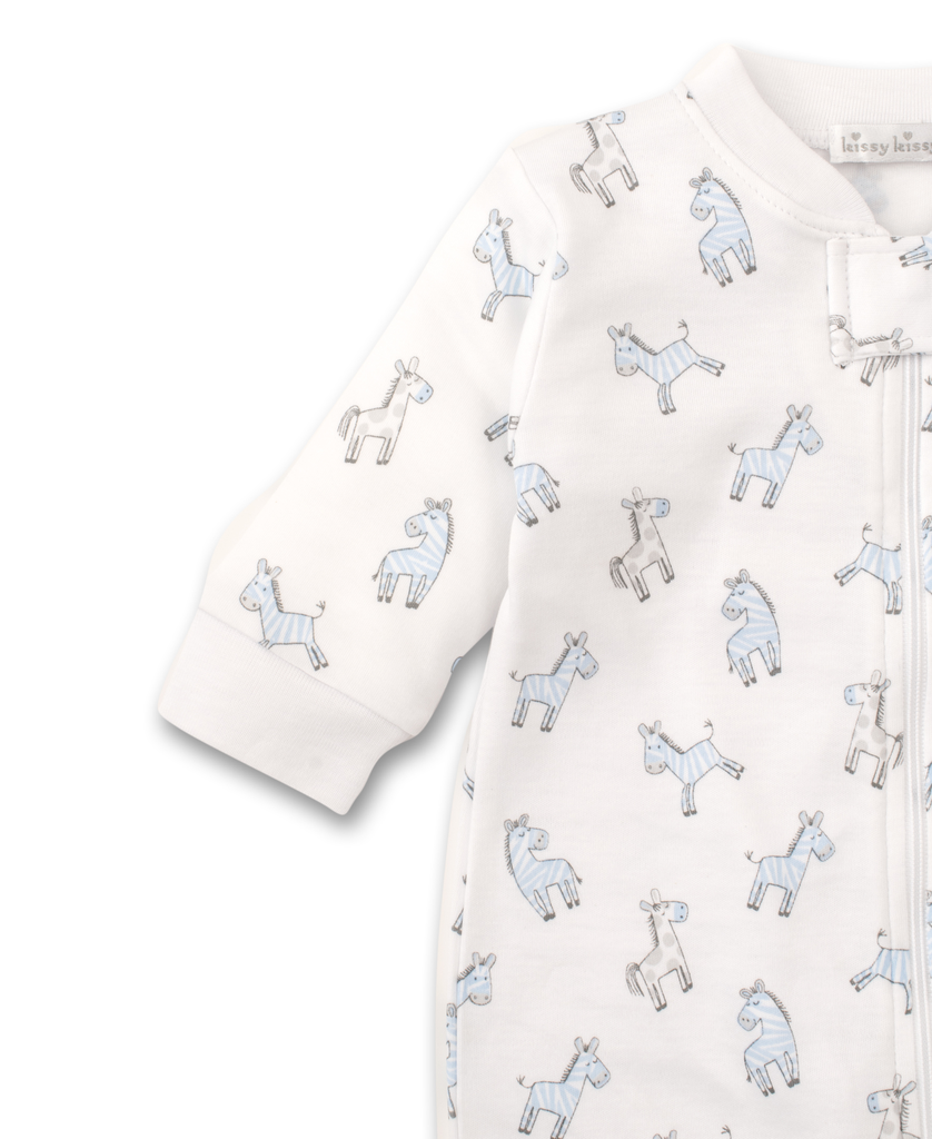 kissy kissy Kissy Kissy Zebra ZZZs Footie with Zipper *more colors*
