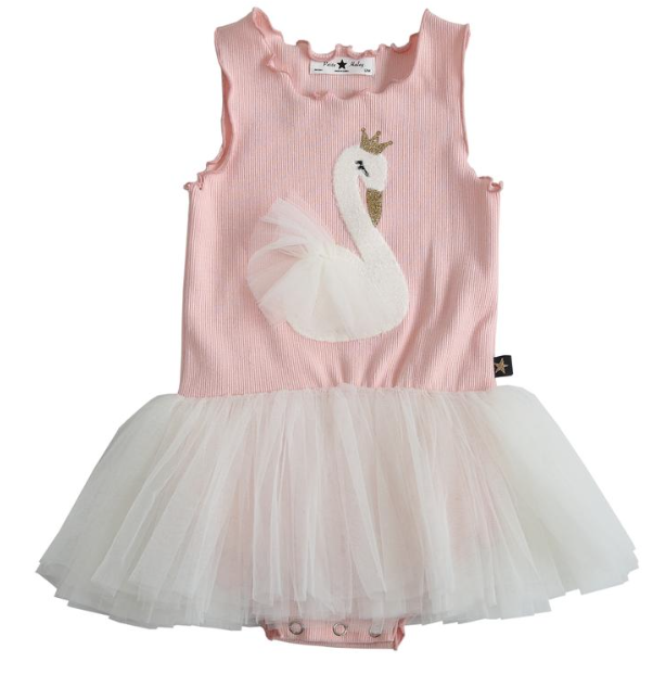 Petite Hailey Petite Hailey Swan Baby Tutu Dress