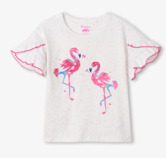 Hatley Hatley Fancy Flamingo Flutter Sleeve Tee