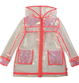 Billieblush Billieblush Transparent Raincoat with Iridescent Sequins