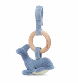 JellyCat Jelly Cat Wilbur Whale Wooden Ring Stroller Toy