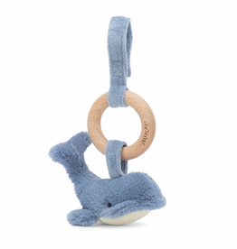 JellyCat Jelly Cat Wilbur Whale Wooden Ring Stroller Toy