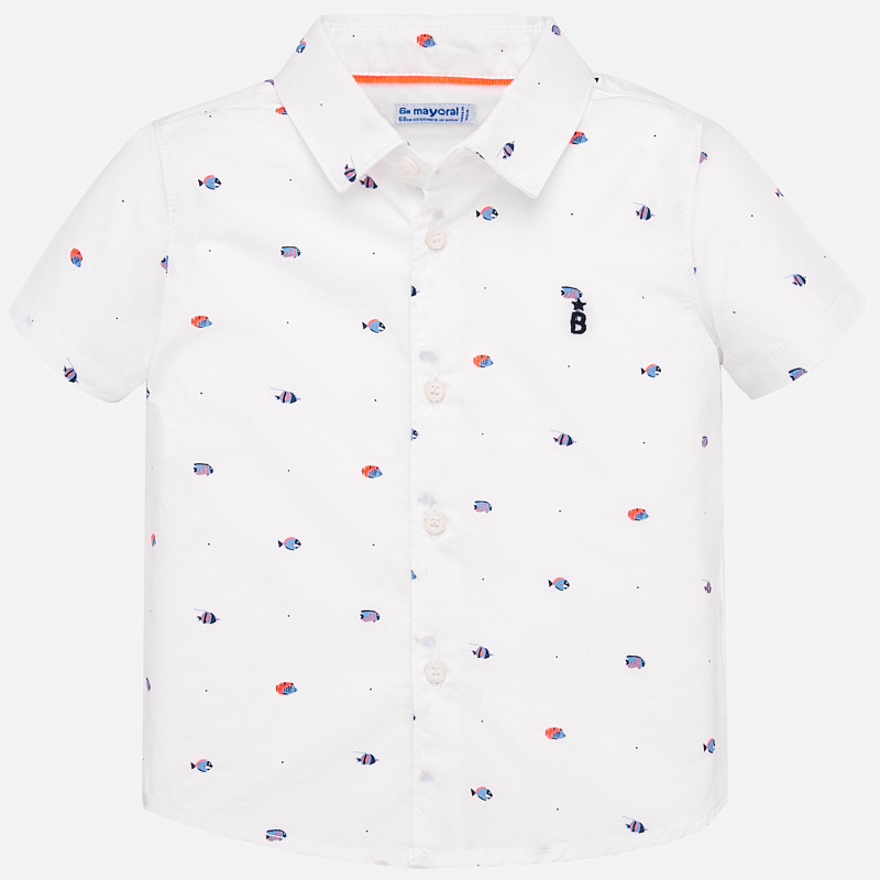 Mayoral Mayoral Short Sleeve Print Button Down