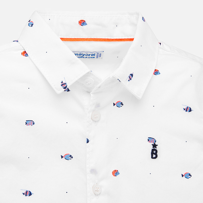 Mayoral Mayoral Short Sleeve Print Button Down