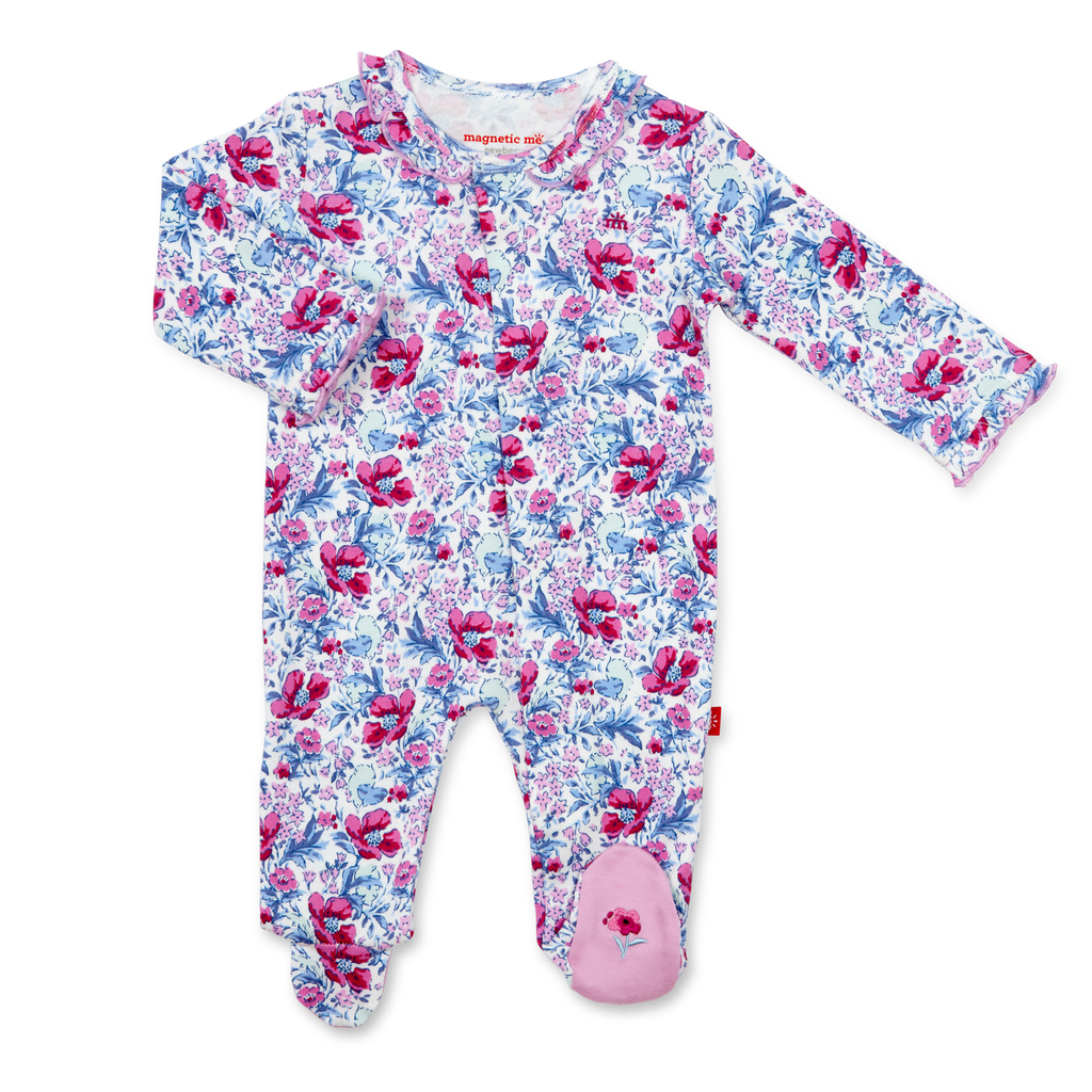 Magnificent Baby Magnificent Baby Darlington Floral Organic Cotton Footie