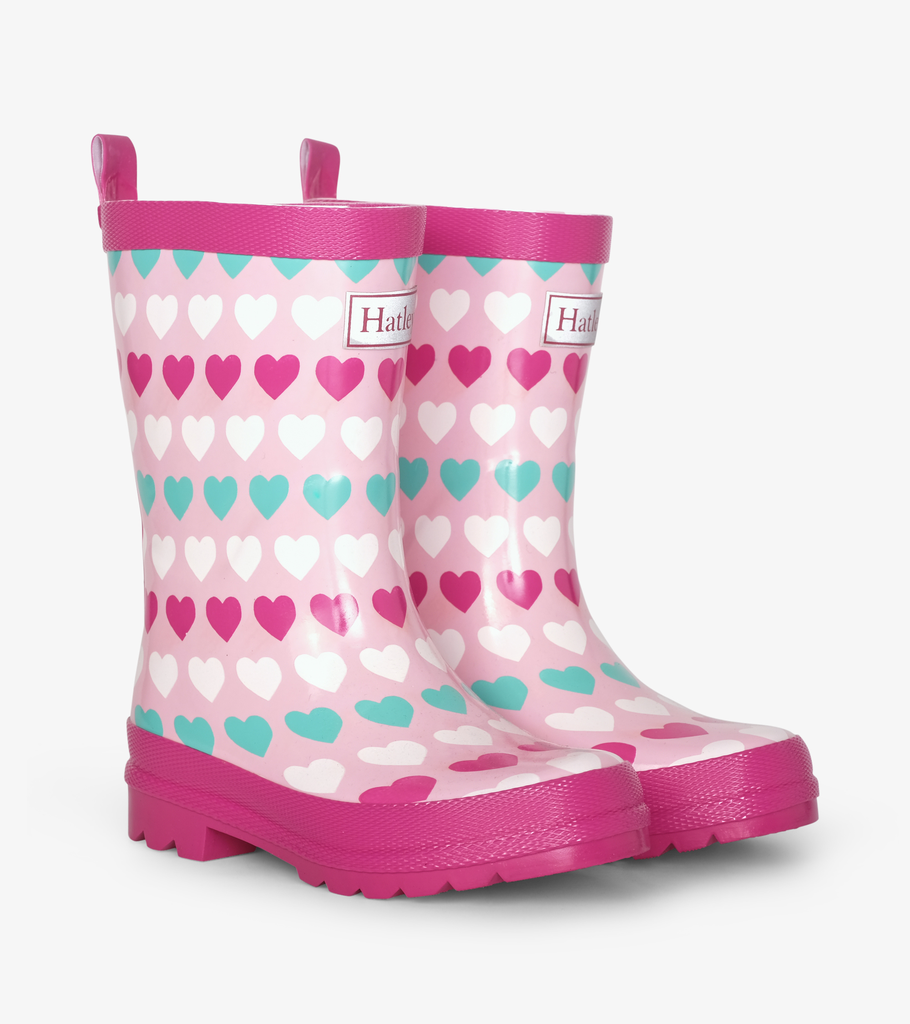 Hatley Hatley Multicolour Hearts Rain Boots