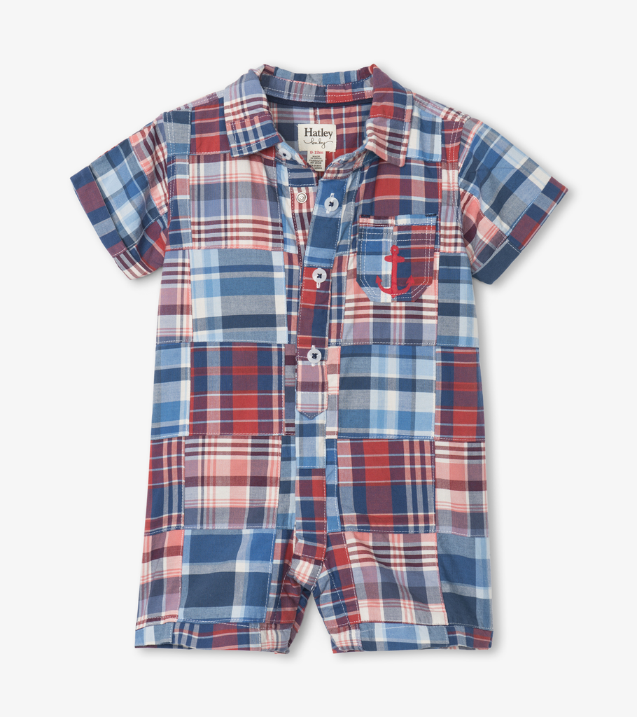 Hatley Hatley Madras Plaid Woven Romper