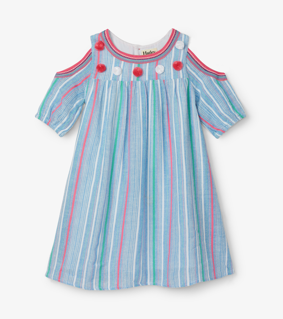 Hatley Hatley Striped Cold Shoulder Dress