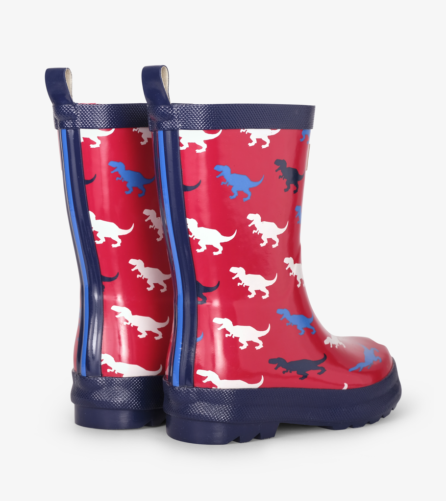 Hatley Hatley T-Rex Silhouettes Shiny Rainboots