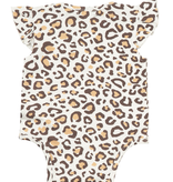 Angel Dear Angel Dear Leopard Print Ruffle Sleeve Onesie