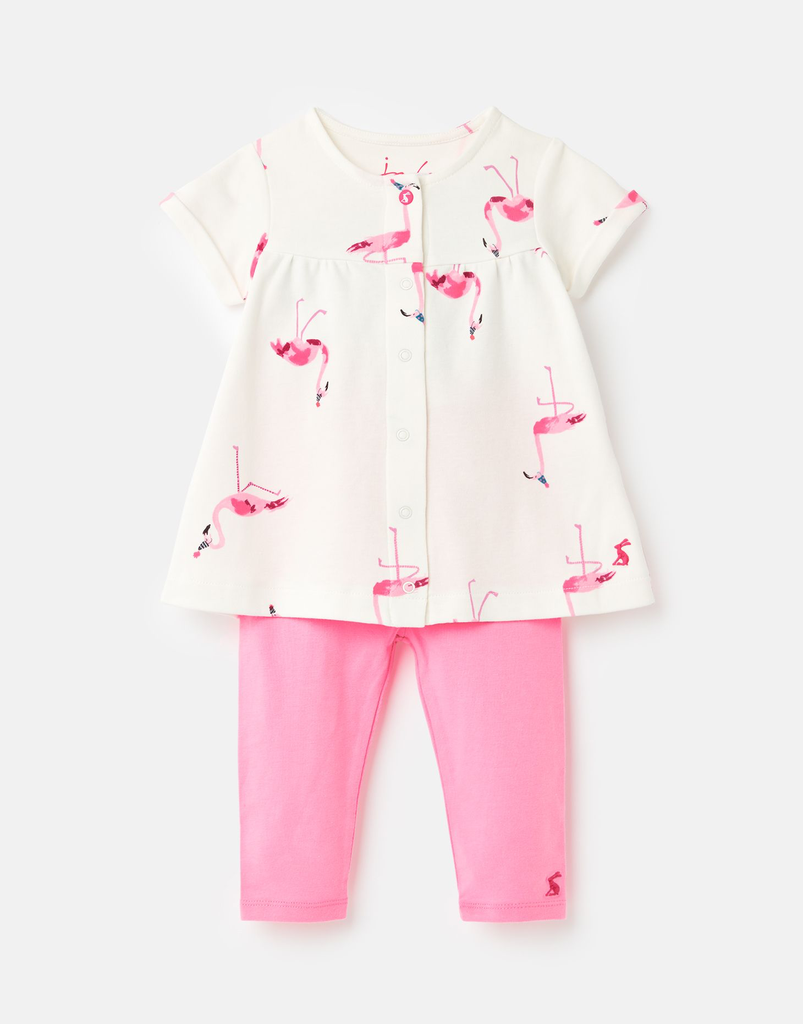 Joules Joules Perrie Flamingo Tunic and Legging Set