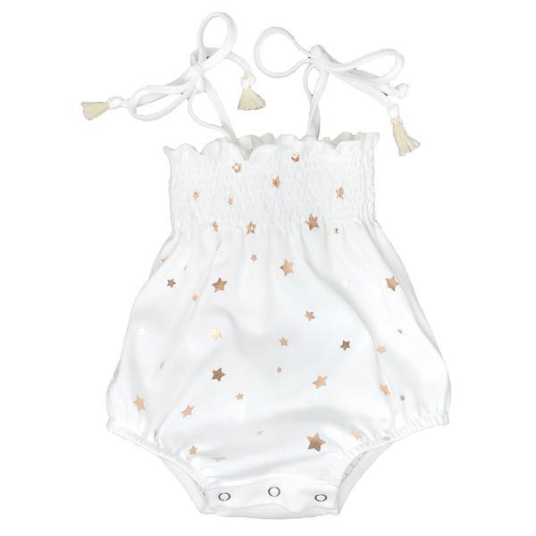 Oh Baby Oh Baby Gidget Smocked Baby Romper