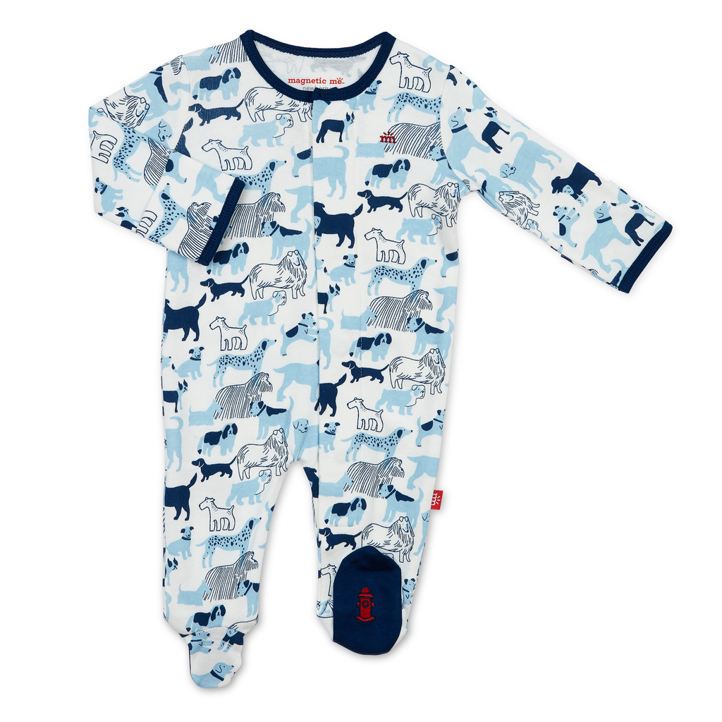 Magnificent Baby Magnificent Baby Best In Show Organic Cotton Magnetic Footie