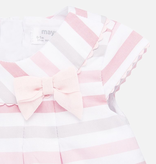 Mayoral Mayoral Striped Baby Dress with Diaper Cover