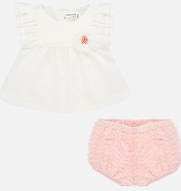 Mayoral Mayoral Baby Blouse and Diaper Cover Set