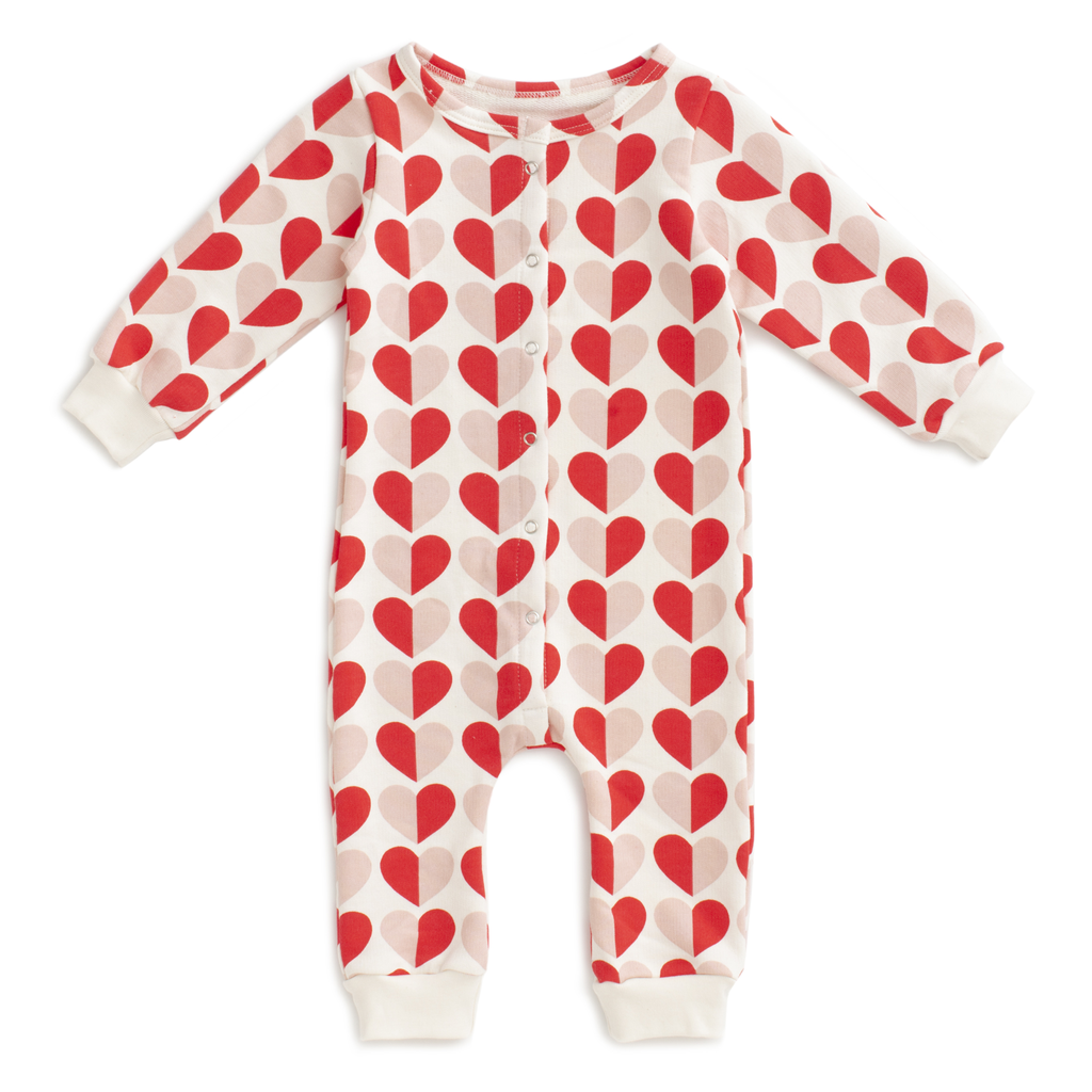 Winter Water Factory Winter Water Factory Hearts French Terry Jumpsuit