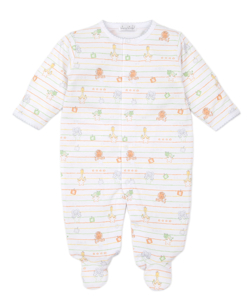 kissy kissy Kissy Kissy Jungle Jester Print Footie