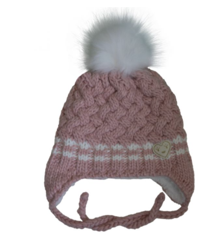 Cali Kids Knit Heart Winter Hat