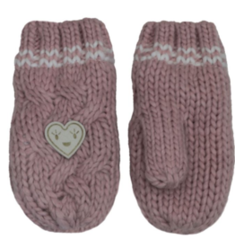 Cali Kids Knit Heart Winter Mitten