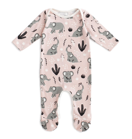 Winter Water Factory Winter Water Factory Elephants Footed Romper