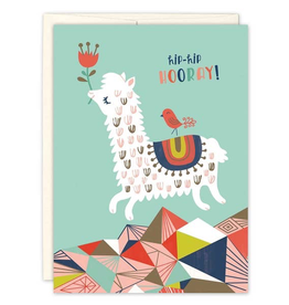 Prancing Llama Birthday Card