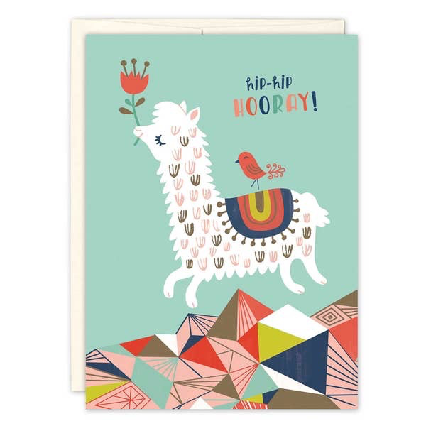 Prancing Llama Birthday Card