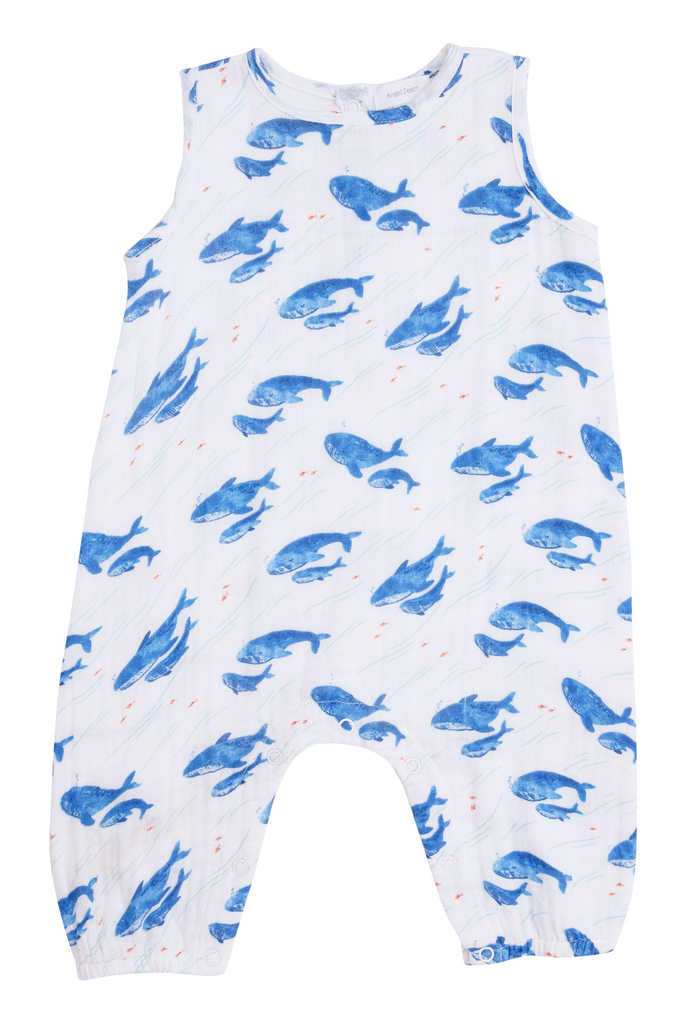 Angel Dear Angel Dear Blue Whale Sleeveless Romper