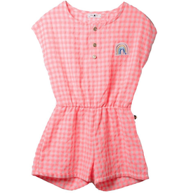 Petite Hailey Petite Hailey Pink Check Playsuit
