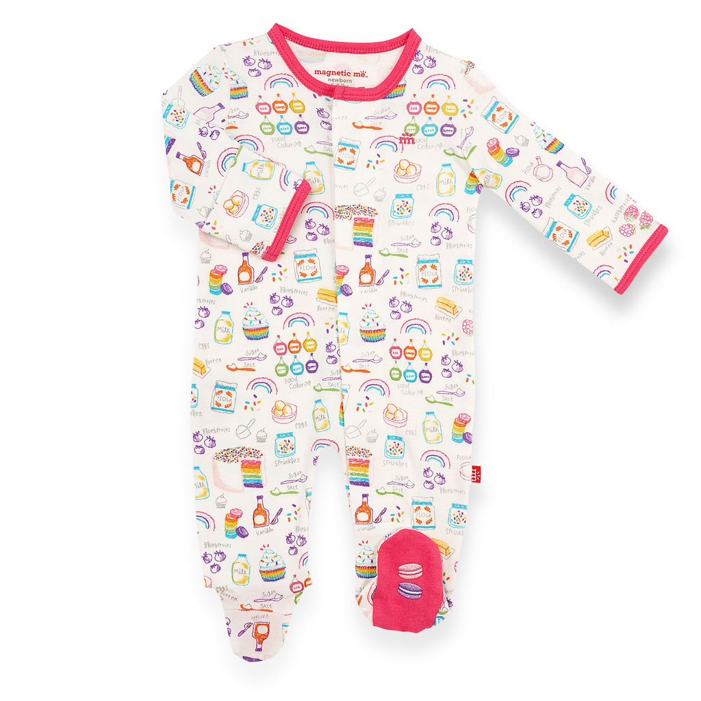 Magnificent Baby Magnetic Me Rainbow Sprinkles Organic Cotton Footie