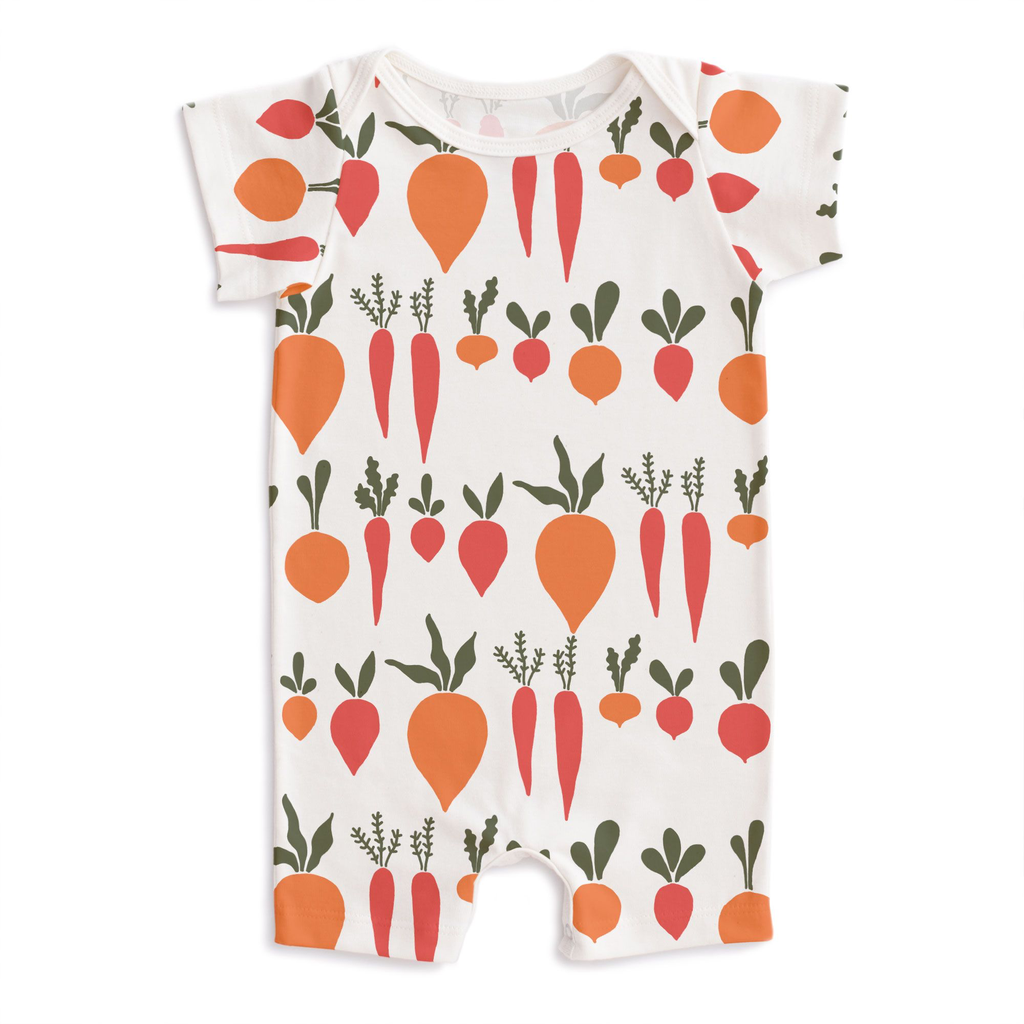 Winter Water Factory Winter Water Factory Summer Romper - Root Vegetables Natural