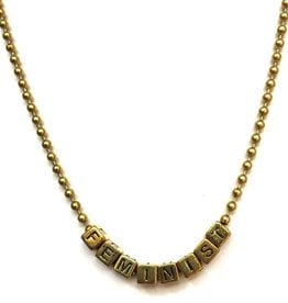Little Lux Little Lux Feminist Necklace Collaboration with Diana Kane
