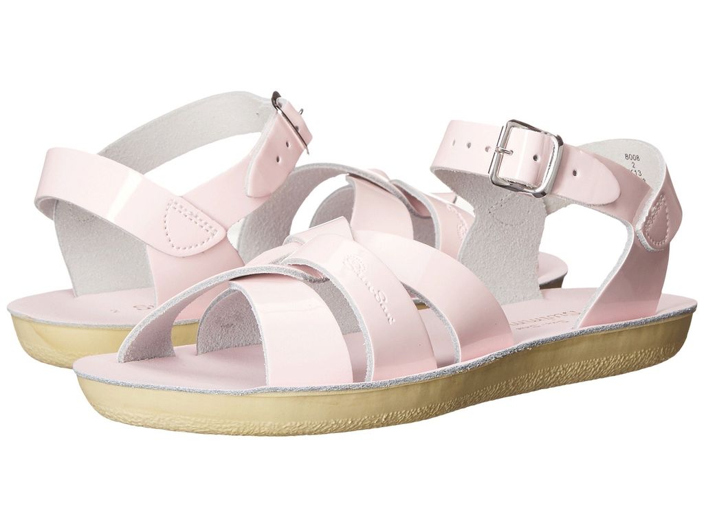 pink salt water sandals