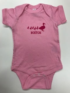 Sidetrack Sidetrack Short Sleeve Pink Boston Ducklings Bodysuit