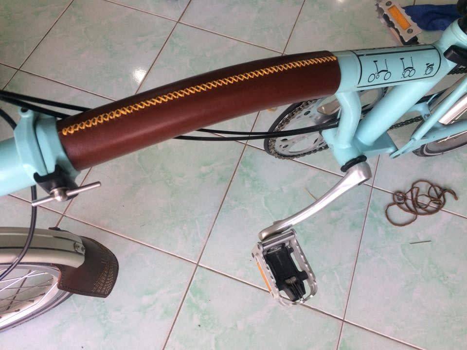 Leather Top Tube Protector For Brompton Freedom Folding And