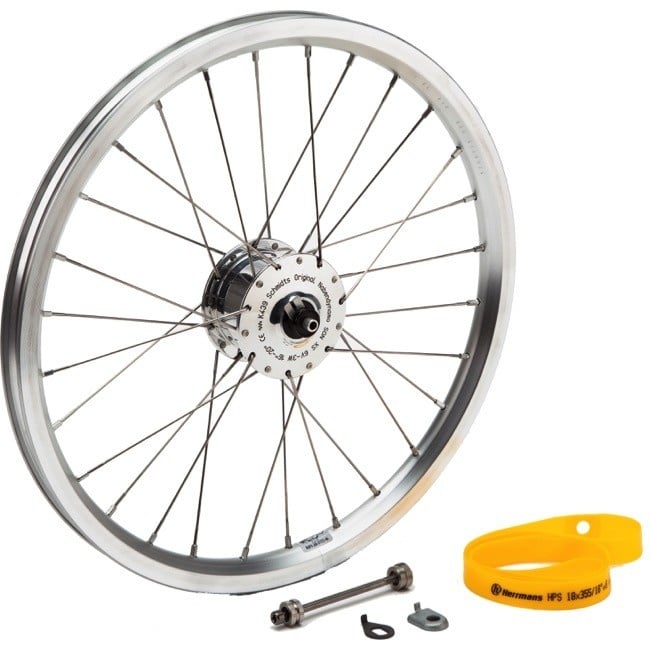 Schmidt SON XS Dynamo Front Wheel for Brompon, Sapim DB Spokes