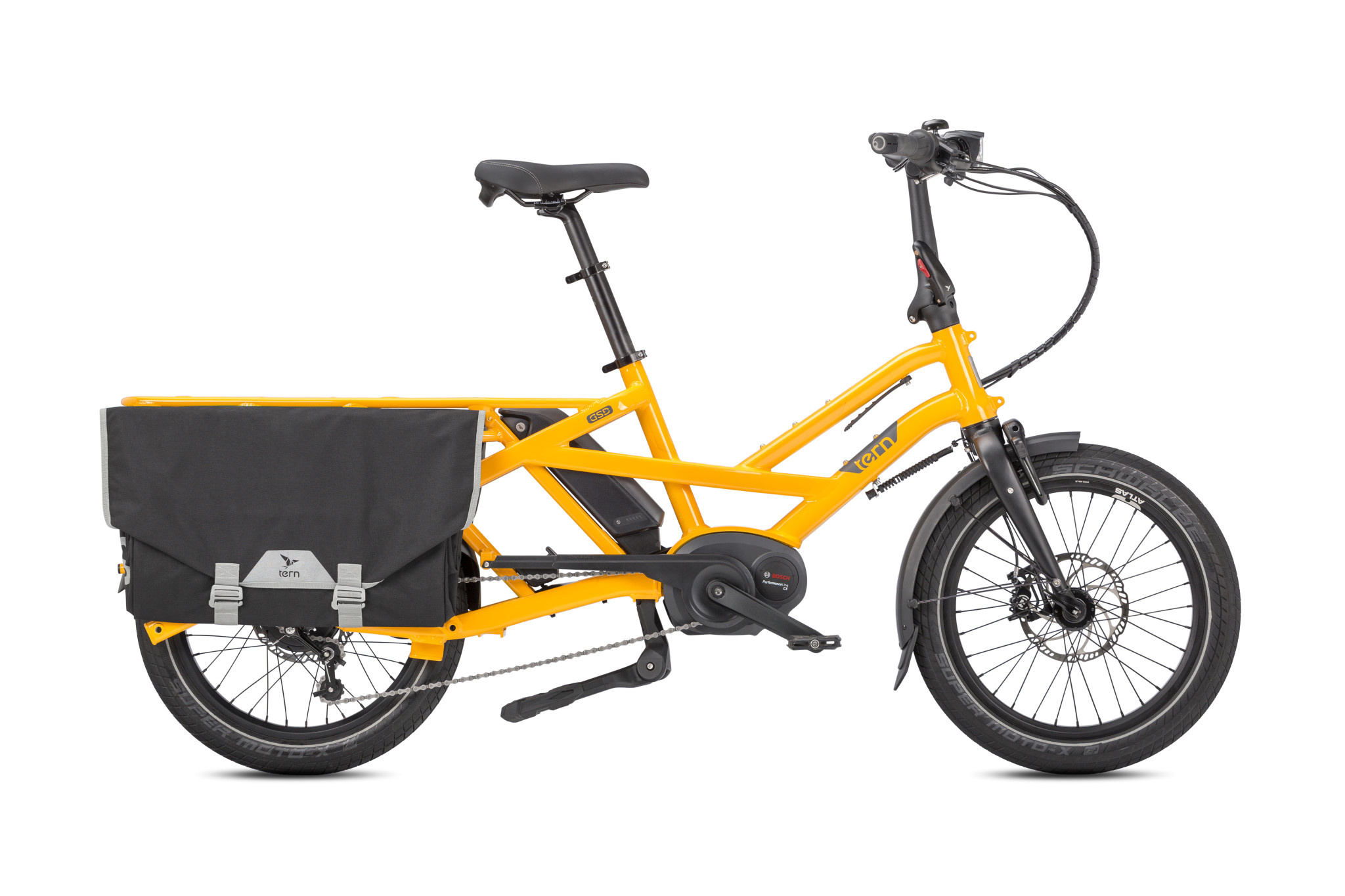 Tern Tern GSD S00 Cargo Bike, 500Wh, Canary Yellow, Single Battery