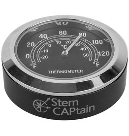 Stem Captain Headset Cap Thermometer, Black Dial/Black Case