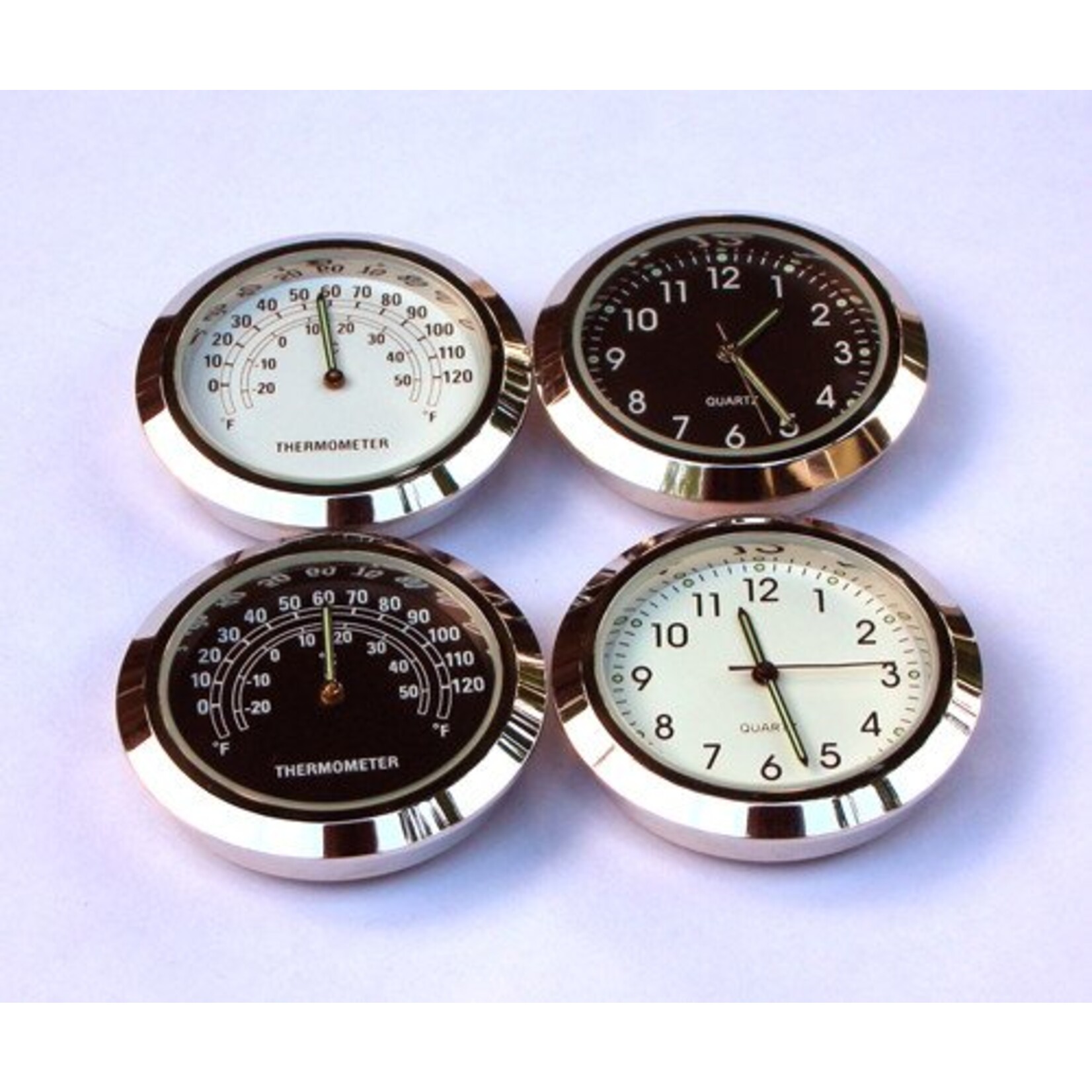 StemCaptain Stem Captain Headset Cap Thermometer, White Dial/Silver Case