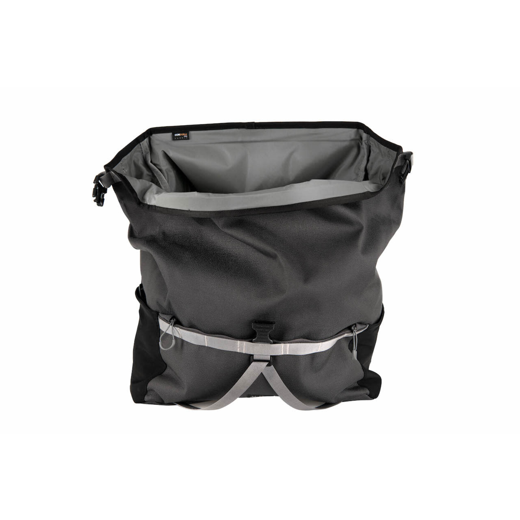 Brompton Brompton Borough Roll Top L Bag, Dark Grey, with frame